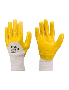 Rękawice pokryte nitrylem, żółte, M, XL