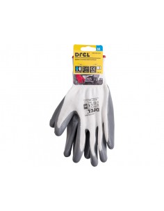 Rękawice z podwójną warstwą nitrylu, szare, M- XL